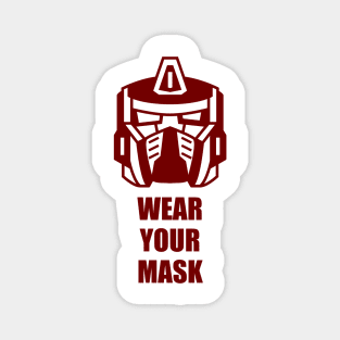 Robot Wear Your Mask Magnet