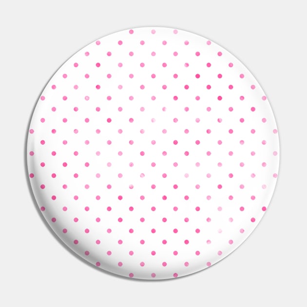 Pink Polka Dots Pattern Watercolor Abstract Cute  Girly Pretty Trendy Design Pin by anijnas