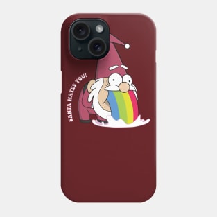 Santa Hates You Funny Anti Christmas Illustration Phone Case