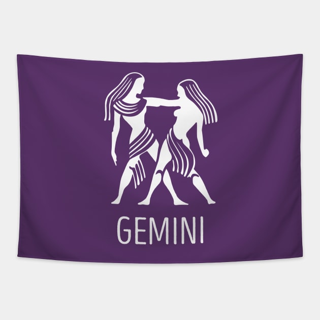Astrological Zodiac Tee Shirts - Gemini the Twins Tapestry by Nonstop Shirts