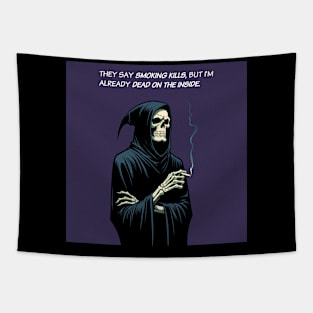 Grim  Reaper dead on the inside Tapestry