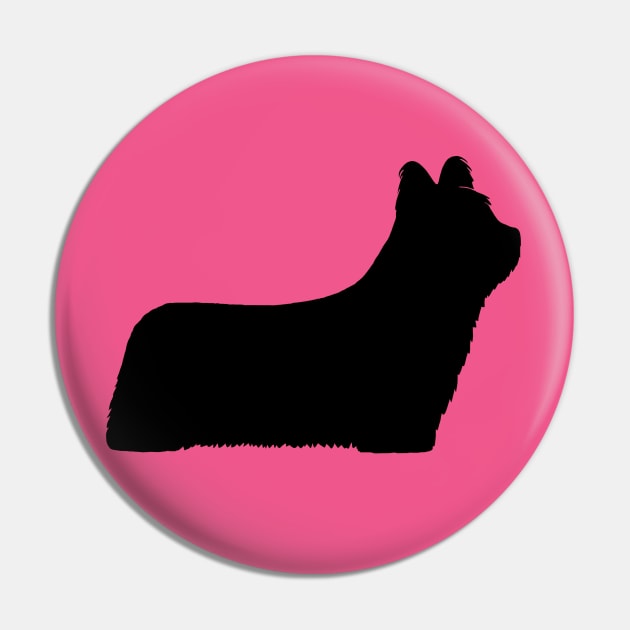 Skye Terrier Silhouette Pin by Coffee Squirrel