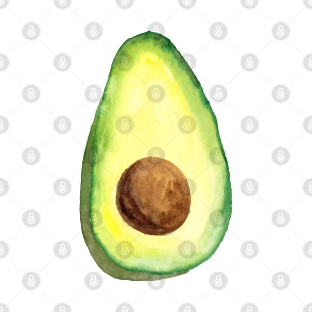 Watercolor Avocado Texture by Harpleydesign