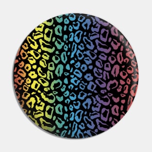 Bright rainbow leopard print Pin