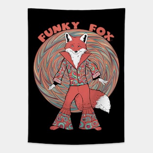 Cool disco dancer funky fox Tapestry