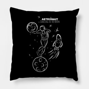 astronaut dancing in the moon Pillow