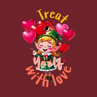 Cute Elves Costume For Kids Motivational Positive Love Words T-Shirt