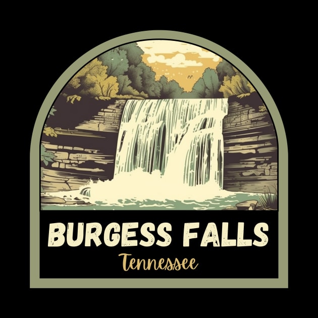 burgess falls state park vintage hiking nature adventure outdoors by Imou designs