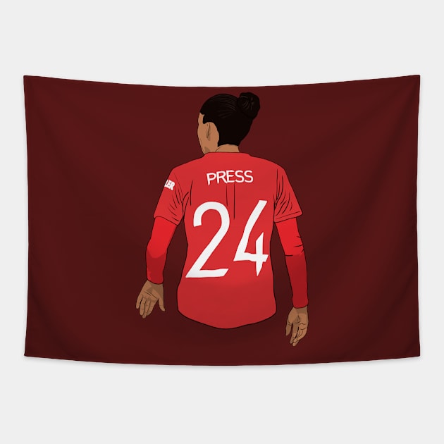 Christen Press 24 MUWFC Tapestry by Hevding