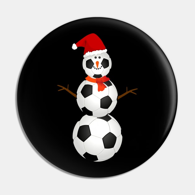 Soccer Santa Hat Snowman Christmas Lights Funny Xmas Squad Pin by KhanhVan