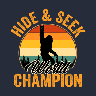 Hide and Seek Sasquatch Funny T-Shirt