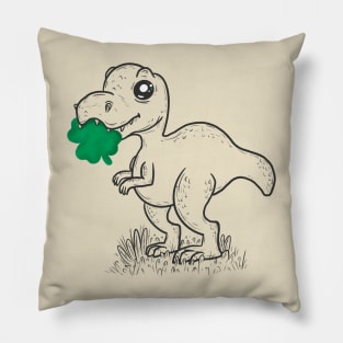 Shamrock dino st patricks day Pillow