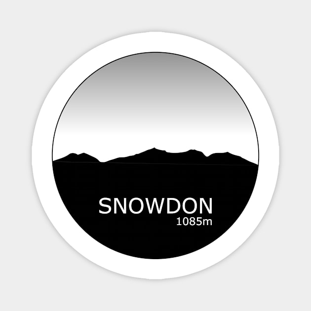 Snowdon Round Magnet by ZakPage