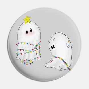 Hector the Spector and Hercule the Ghoul at Christmas Pin