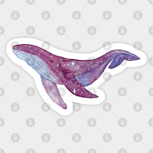 Blueberry galaxy whale - Whales - Sticker