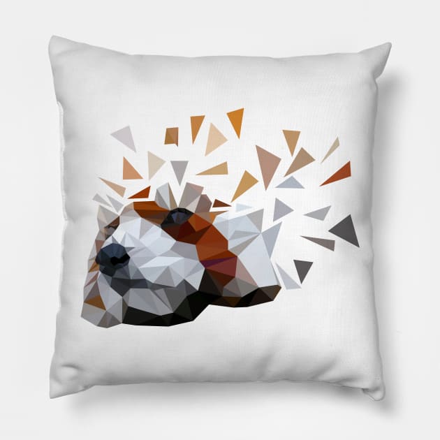 Geometric Red Panda Pillow by PandaSiege