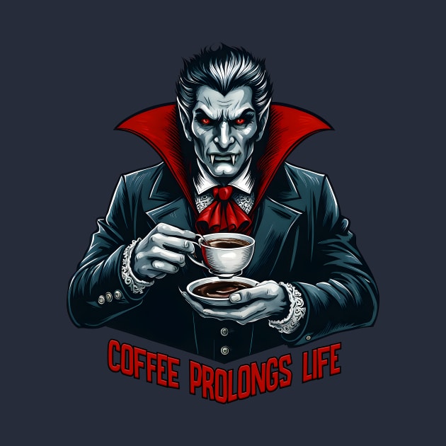 Coffee Prolongs Life-Vampire by didibayatee