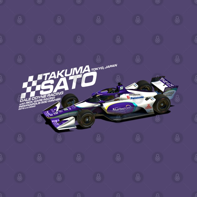 Takuma Sato 2022 (white) by Sway Bar Designs