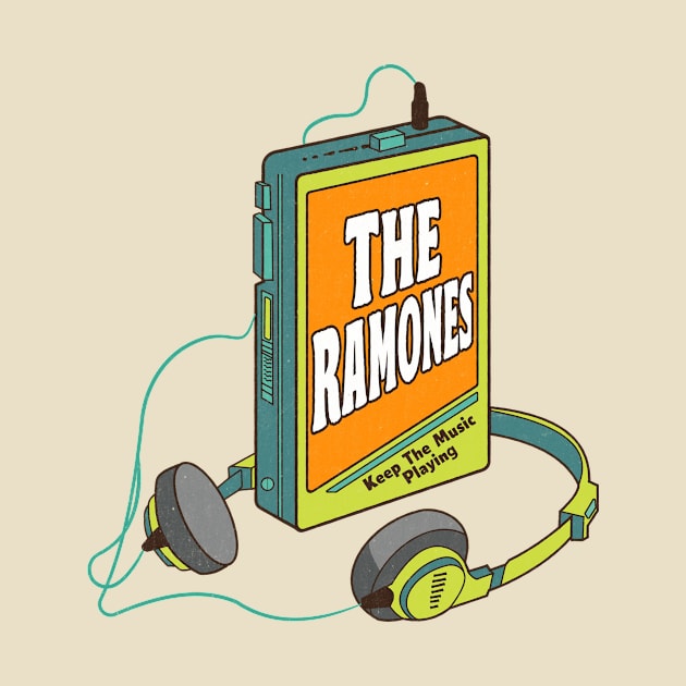 The Ramones / Retro Walkman Design / Retro Music Art by EliseOB
