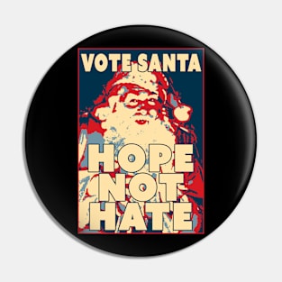 Vote Santa Hope Not Hate Pin