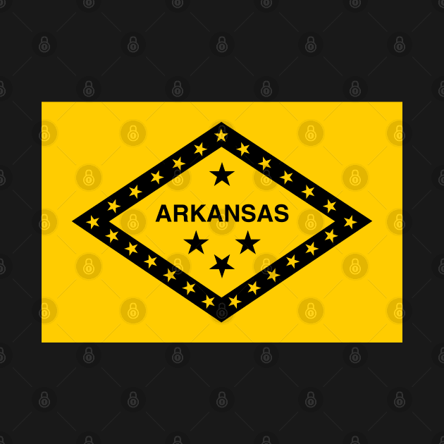 Golden and Black Flag Arkansas - Libertarian Black and Yellow Symbol by Classical