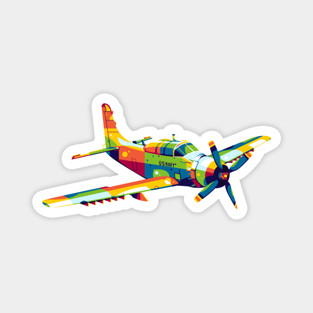 A-1 Skyraider Aircraft Magnet by wpaprint