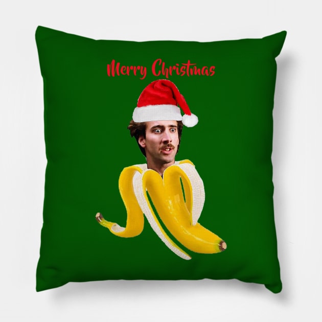 Christmas  Nicholas cage in a  banana Pillow by YaiVargas