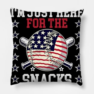 Baseball Here For Snacks Pillow