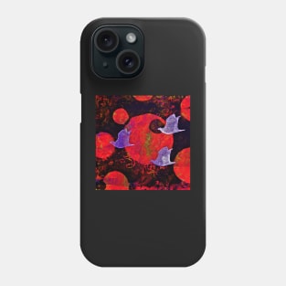 Three Cosmic Birds Digitally Altered Version of Original Work 12 Phone Case