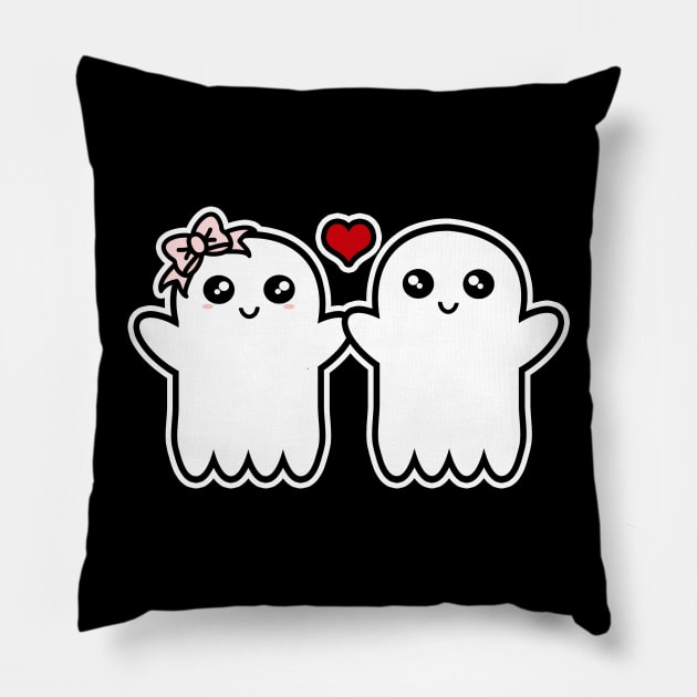 Cute Ghosts Pillow by LunaMay