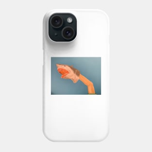 Shark hand puppet Phone Case