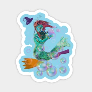 Halloween mermaid whit bubbles Magnet