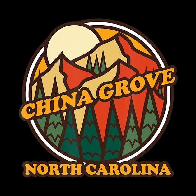 Vintage China Grove, North Carolina Mountain Hiking Souvenir by crowominousnigerian 