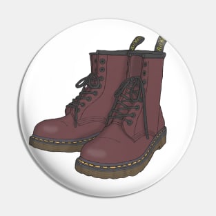 Cherry Red Docs Pin