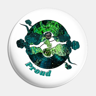 Proud Rainbows - Space Green Pin
