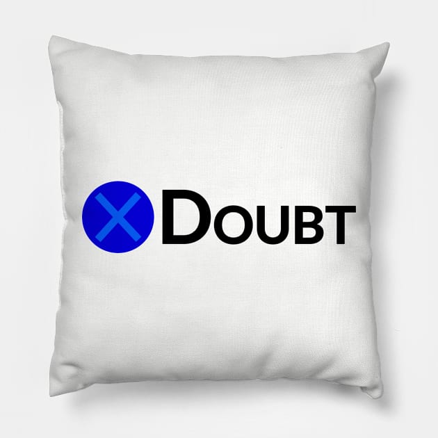 Press X to Doubt Pillow by PH-Design