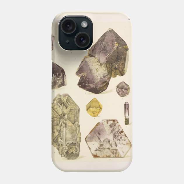 Amethyst Crystals Phone Case by bluespecsstudio