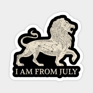 Born in July – Leo Zodiac Design Magnet
