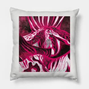 Block Print Orchid Transformed Pillow