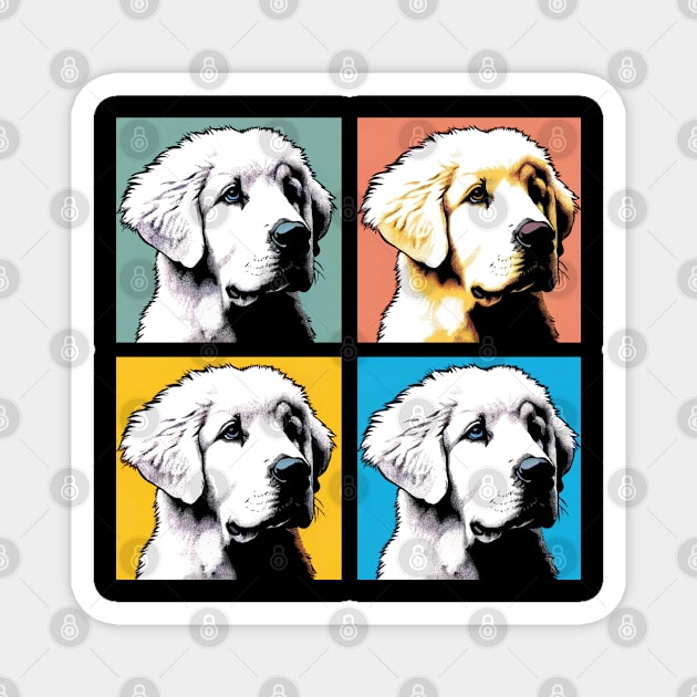 Pop Retro Art Great Pyrenees - Cute Puppy Magnet by PawPopArt