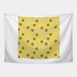 Juicy watermelon and slices (yellow) Tapestry