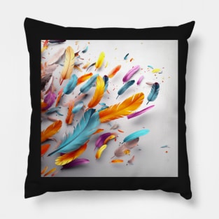 Colorful feathers Pillow