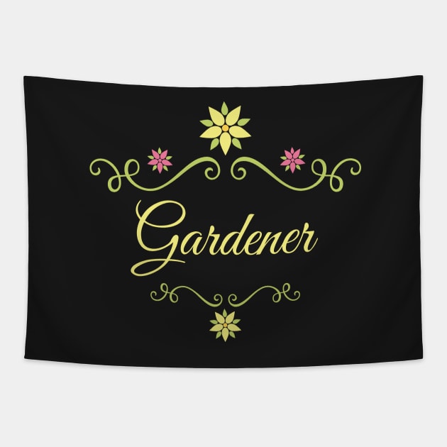 Gardener Flowers Tapestry by letnothingstopyou