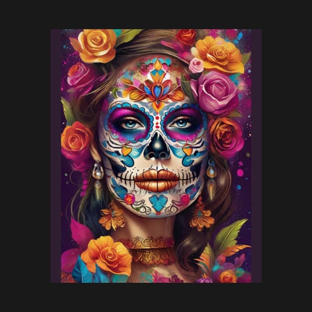 Dia de los Muertos Sugar Skull Beauty by ImaginativeInkPOD