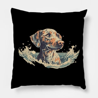 Swimming dog Pillow