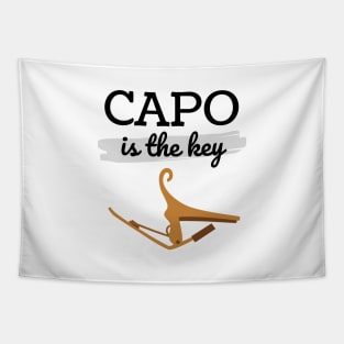 Capo is the Key Wood Capo Light Theme Tapestry