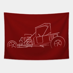 Ford T Bucket / Model T - profile Stencil, white Tapestry
