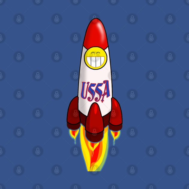 Happy Cartoon Rocket! by vivachas