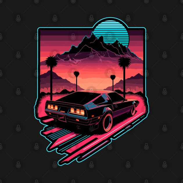 1980s Cyber Summer's Night Rider by gnarly by ChattanoogaTshirt