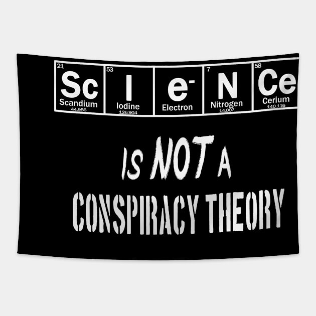 SCIENCE is not a conspiracy theory Tapestry by Context